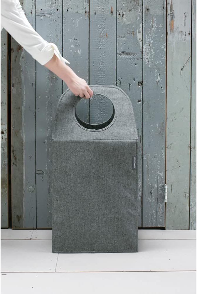 Brabantia Rectangular Laundry Bag With Quick-Drop Opening – Grey – 14.5 Gal