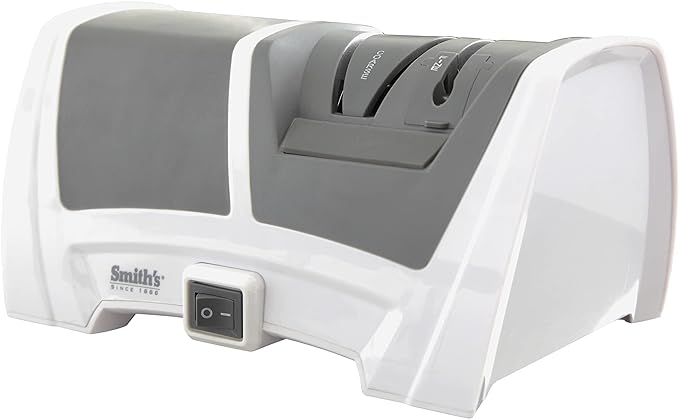 Smith's Deluxe Diamond Electric Knife Sharpener – Gray/White