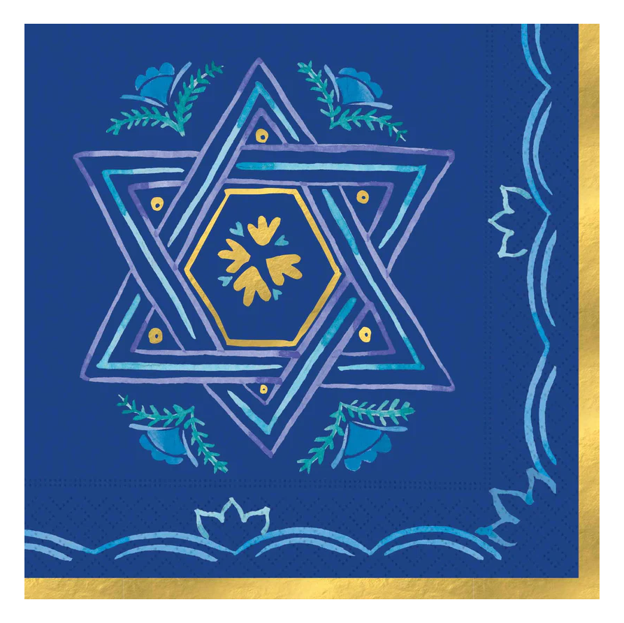 Design Design Elegant Hanukkah-Vibrant Lunch Napkin - 16pk