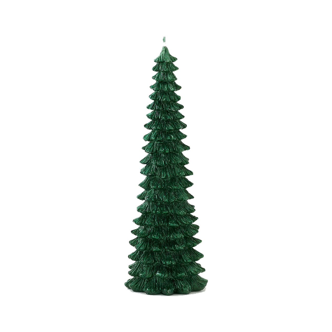 Glistening Green Tree Candle - Small - 7"