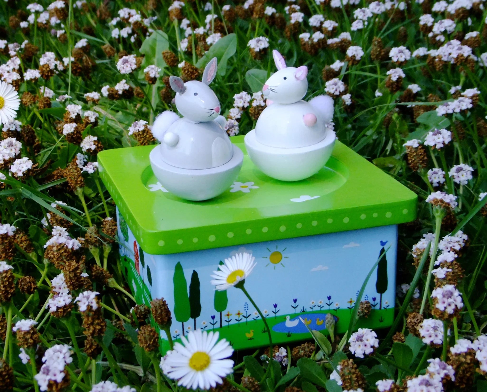 Dancing Bunnies Music Box