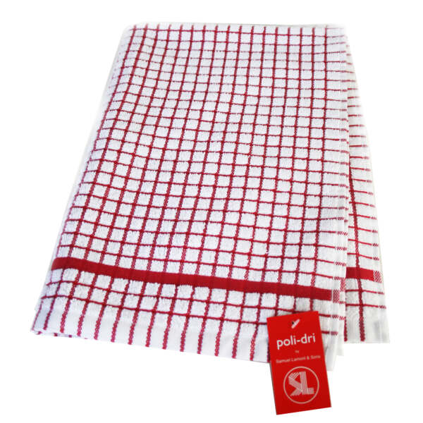 Samuel Lamont Poli Dri 100% Cotton Dish Towel – Red