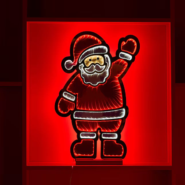 Santa Claus Infinity Light LED Christmas Decor – 22.5"