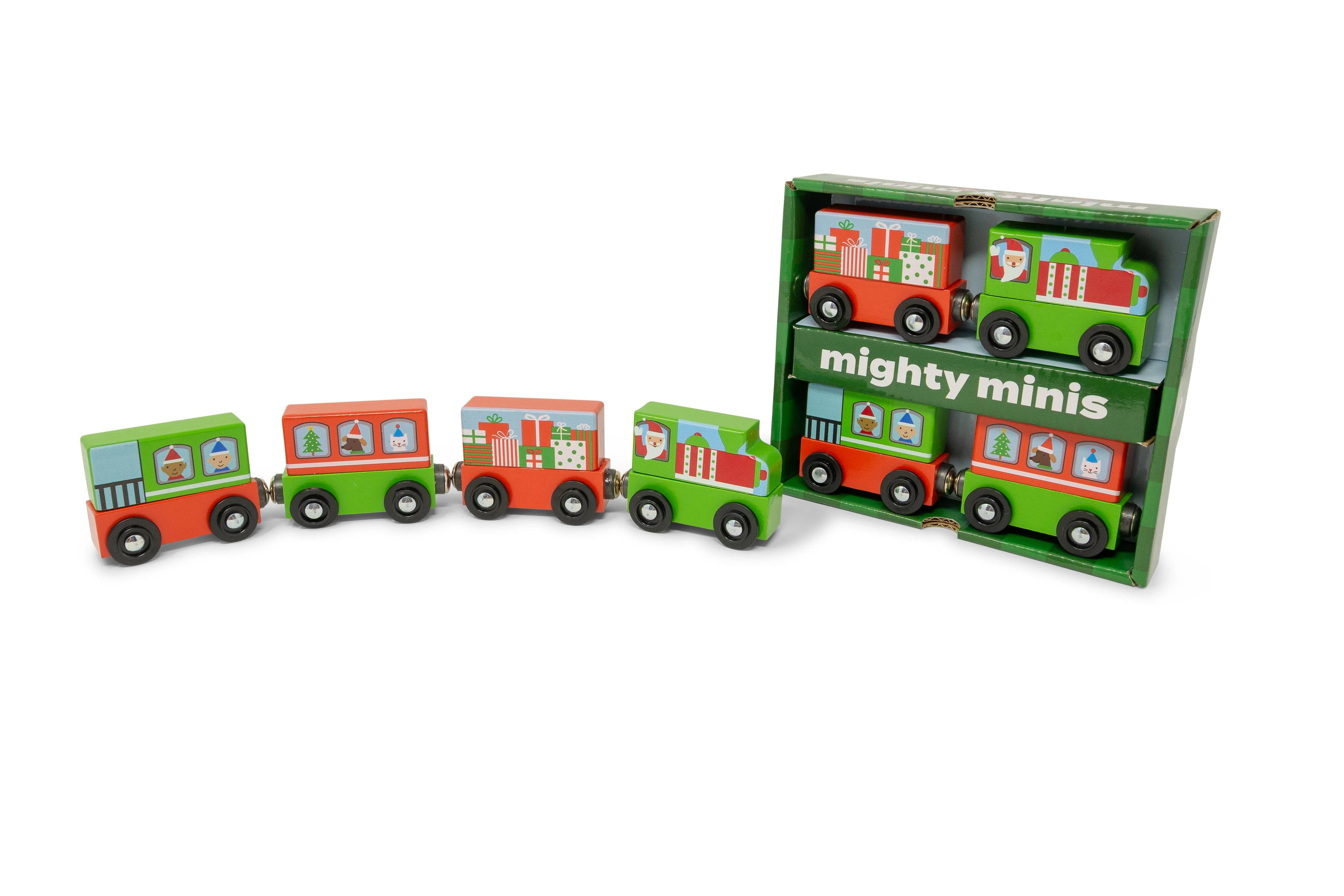 Jack Rabbit Magnetic Christmas Train Mighty Minis – Set of 4