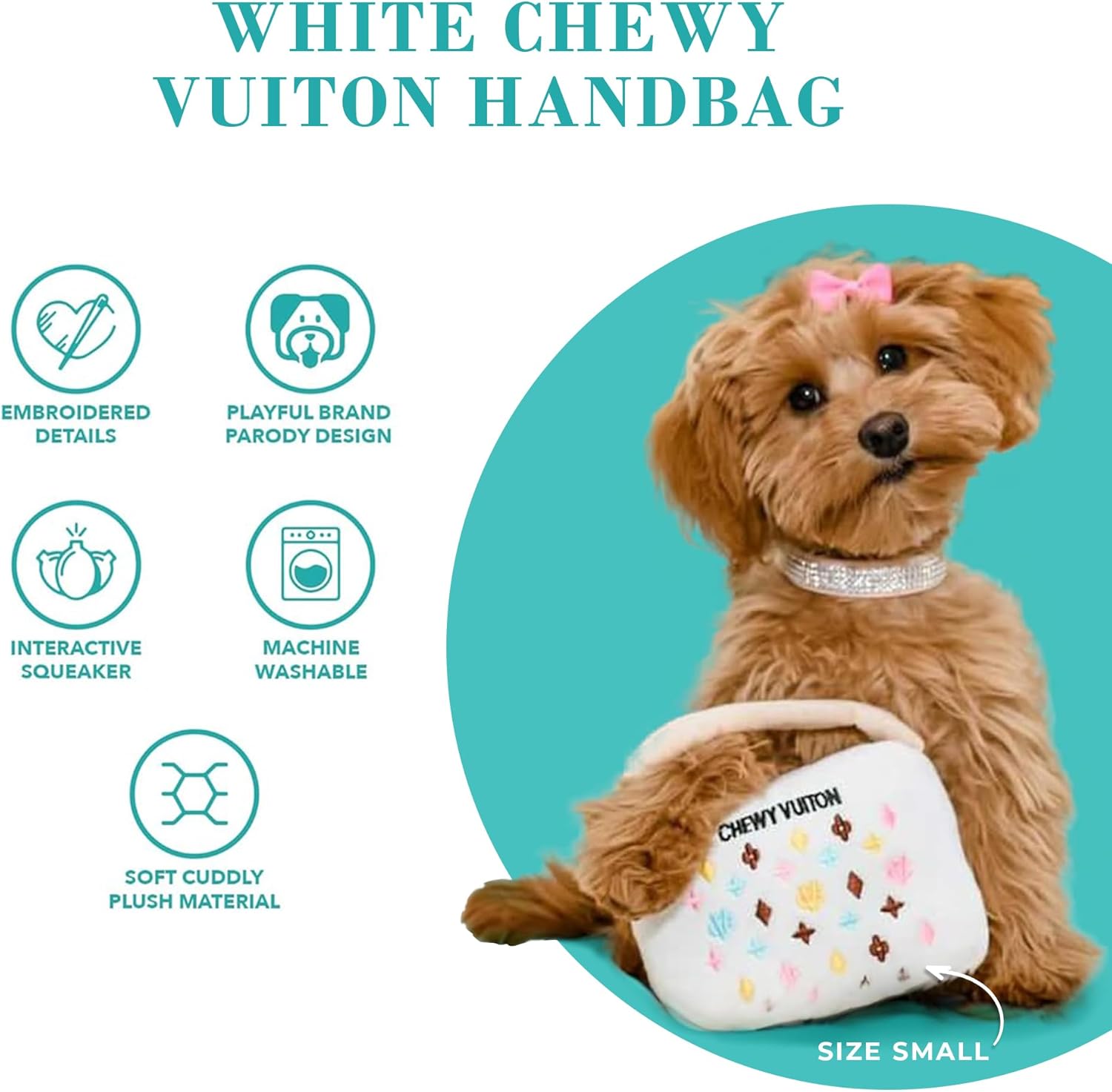 Haute Diggity Dog Designer Inspired Plush Dog Toy – Chewy Vuiton Handbag