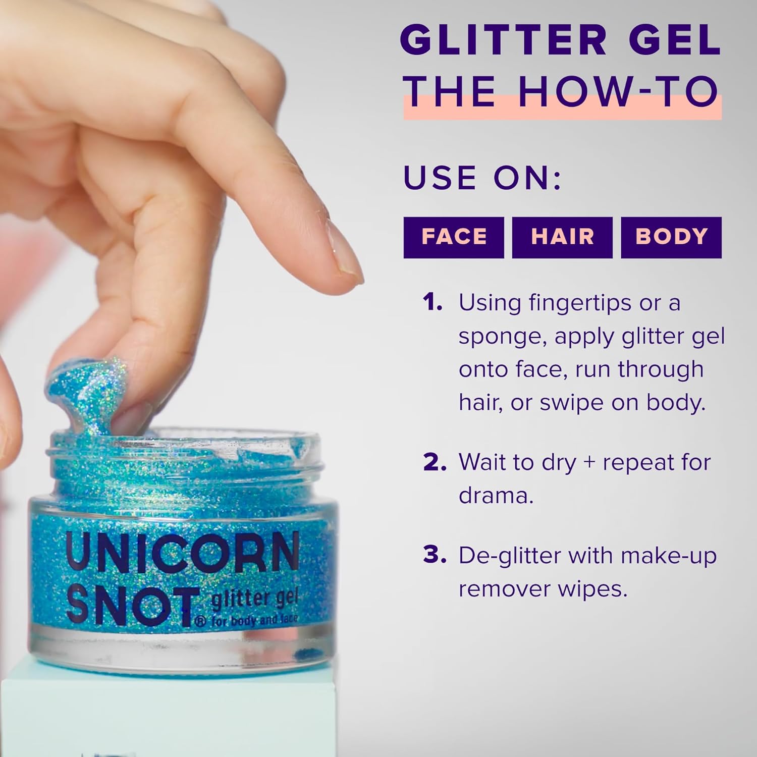 Unicorn Snot The Original Glitter Gel – 1.7 oz – Sky