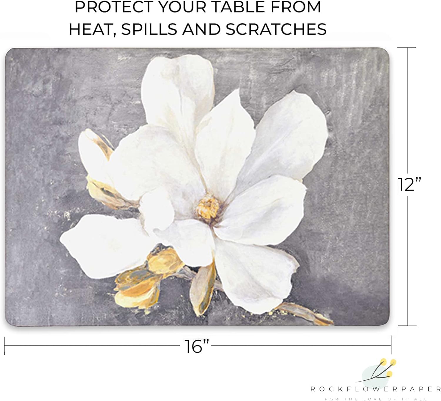 Magnolia Art Hardboard Placemats – Boxed 4 Pack