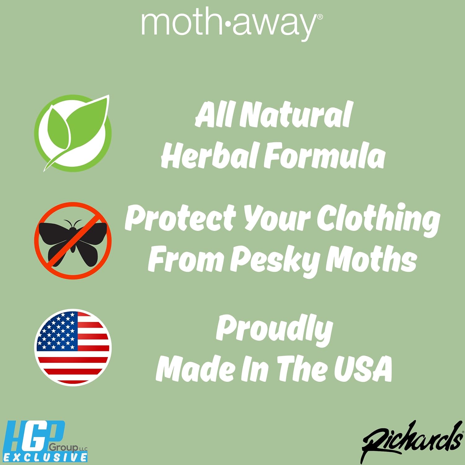 Moth Away Value Pack - Herbal Non Toxic Natural Repellent – 72-Count