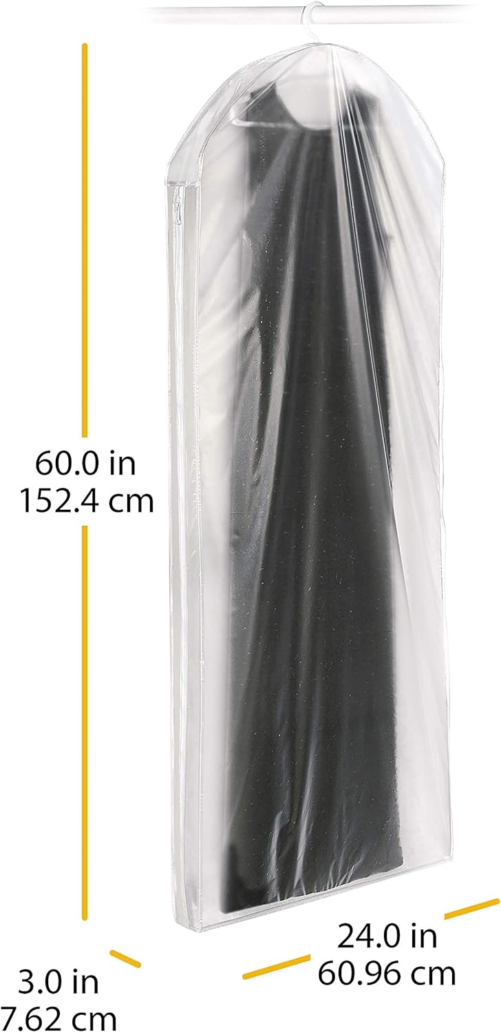 Whitmor Clear Zippered Gown Bag
