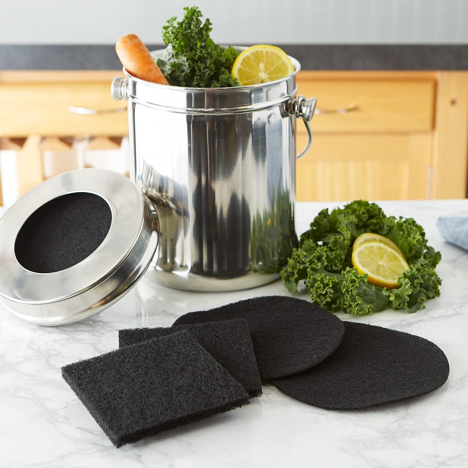 Charcoal Compost Bin Filter – 2-Piece Set