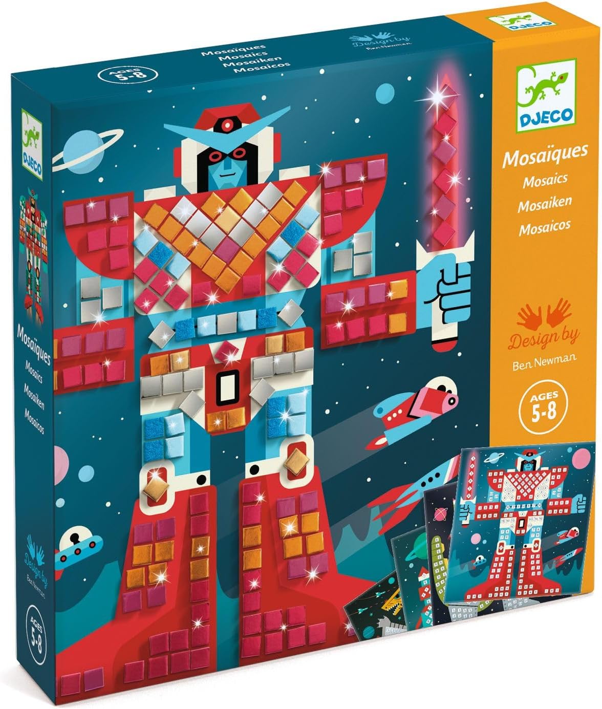 Djeco Battle Sticker Mosaic Craft Kit – Space