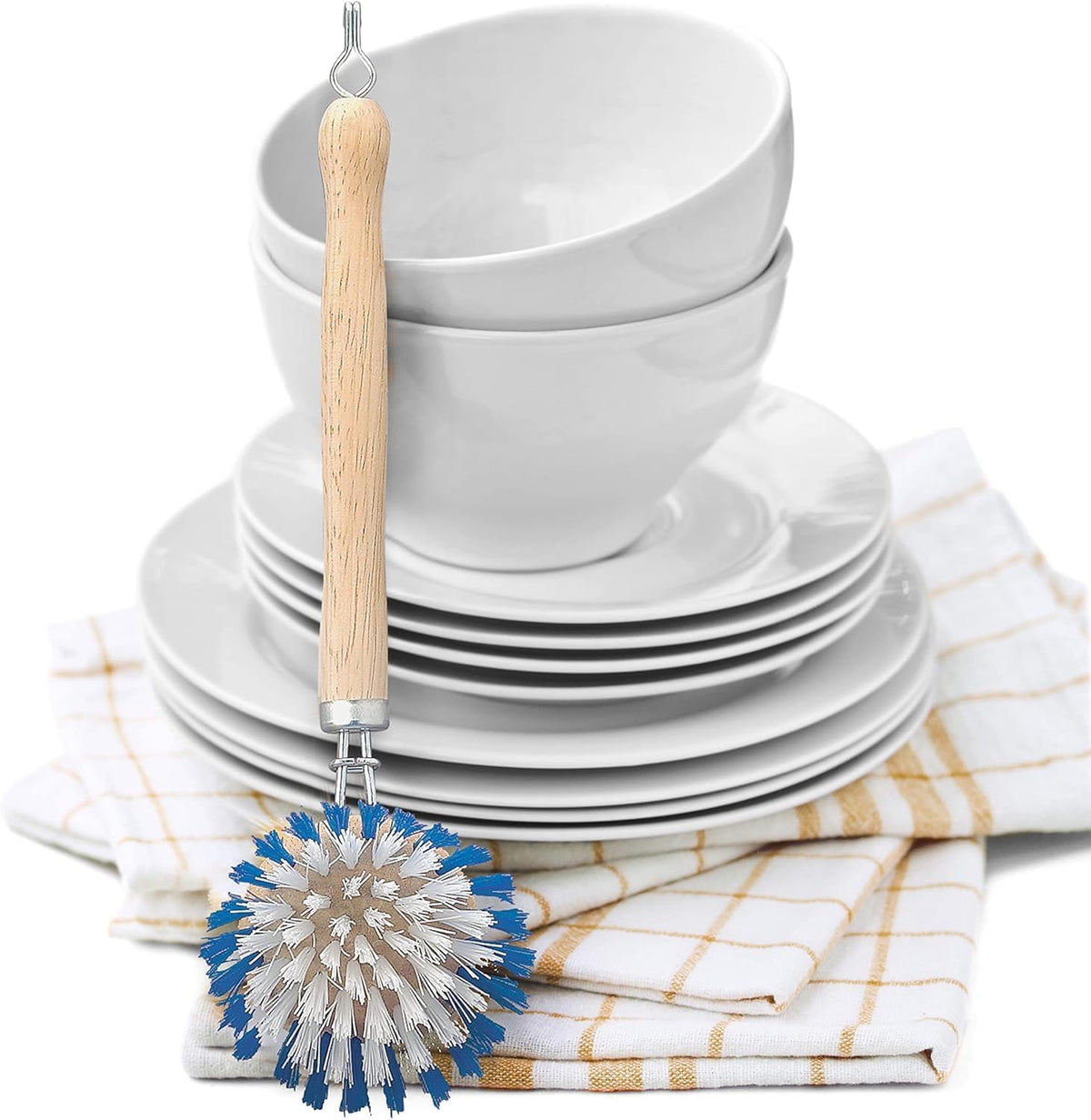 Nylon Bristles Non-Scratch Dishwashing Vegetable Scrub Brush
