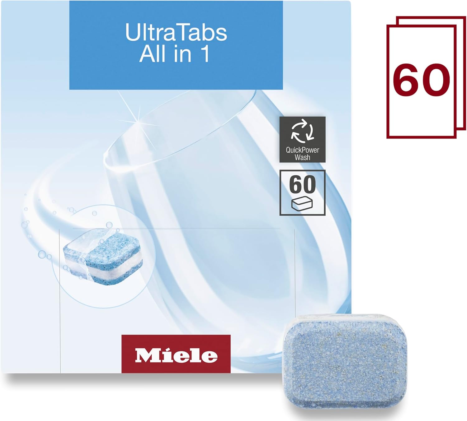 Miele UltraTabs All in 1 Dishwasher Detergent - 60 Pack