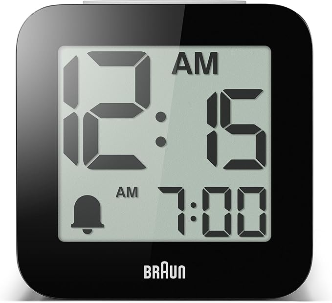 Braun Digital Alarm Clock with Voice Output – White