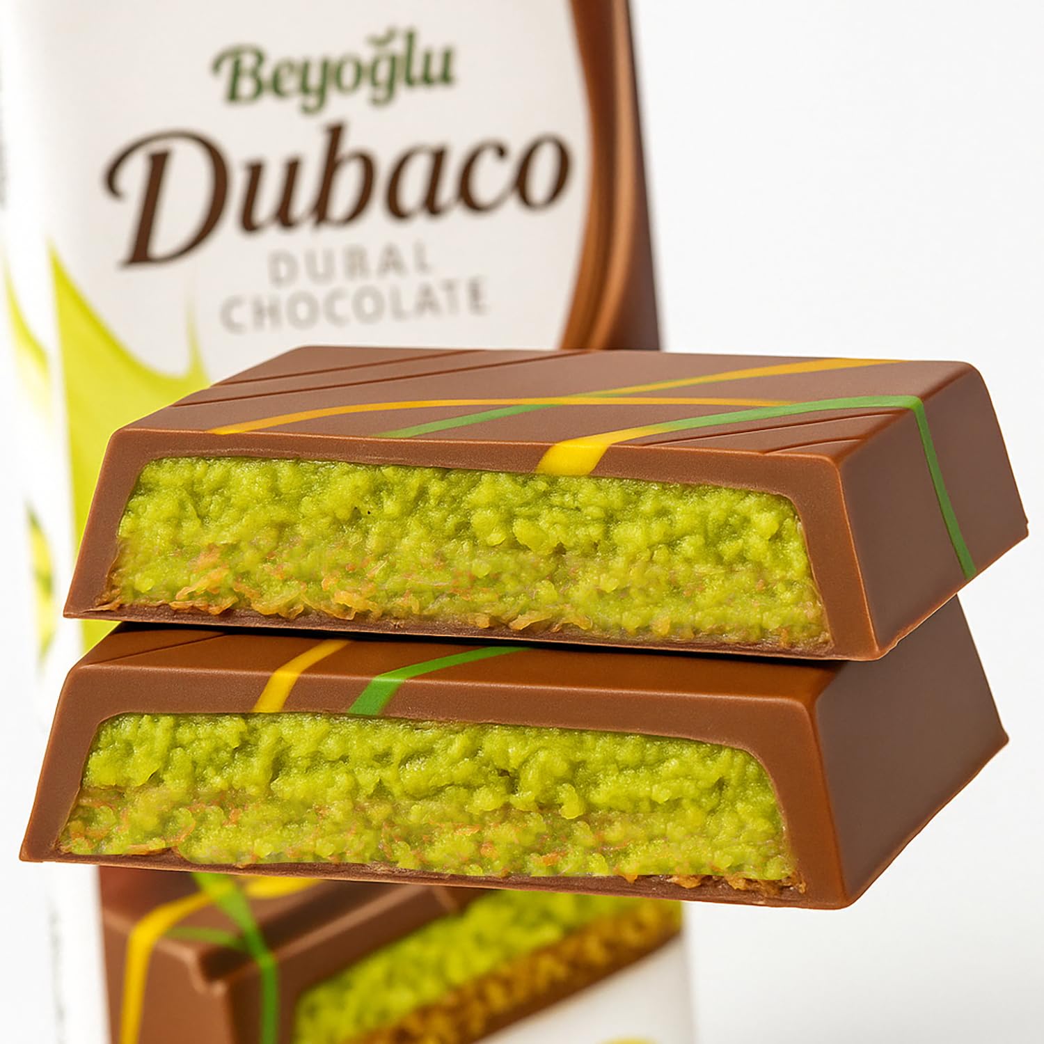 Beyoglu Dubaco Dubai Pistachio Kataifi Milk Chocolate Bar – 200g **