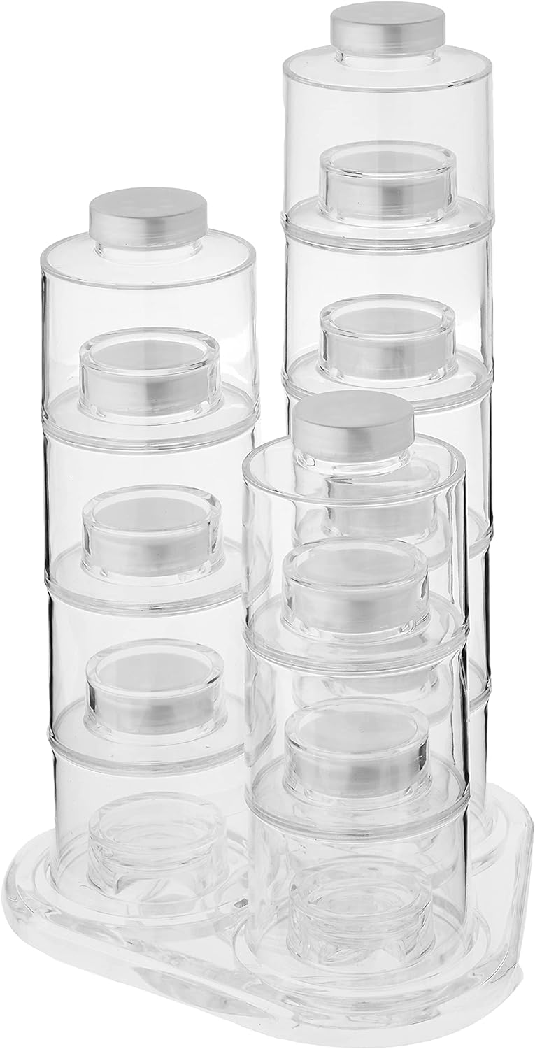 Prodyne Acrylic Spice Tower Carousel – Clear – Holds 12 Bottles