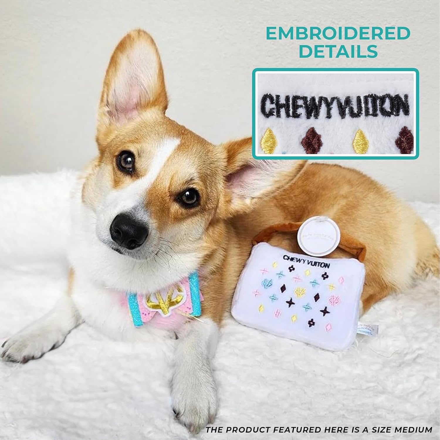 Haute Diggity Dog Designer Inspired Plush Dog Toy – Chewy Vuiton Handbag