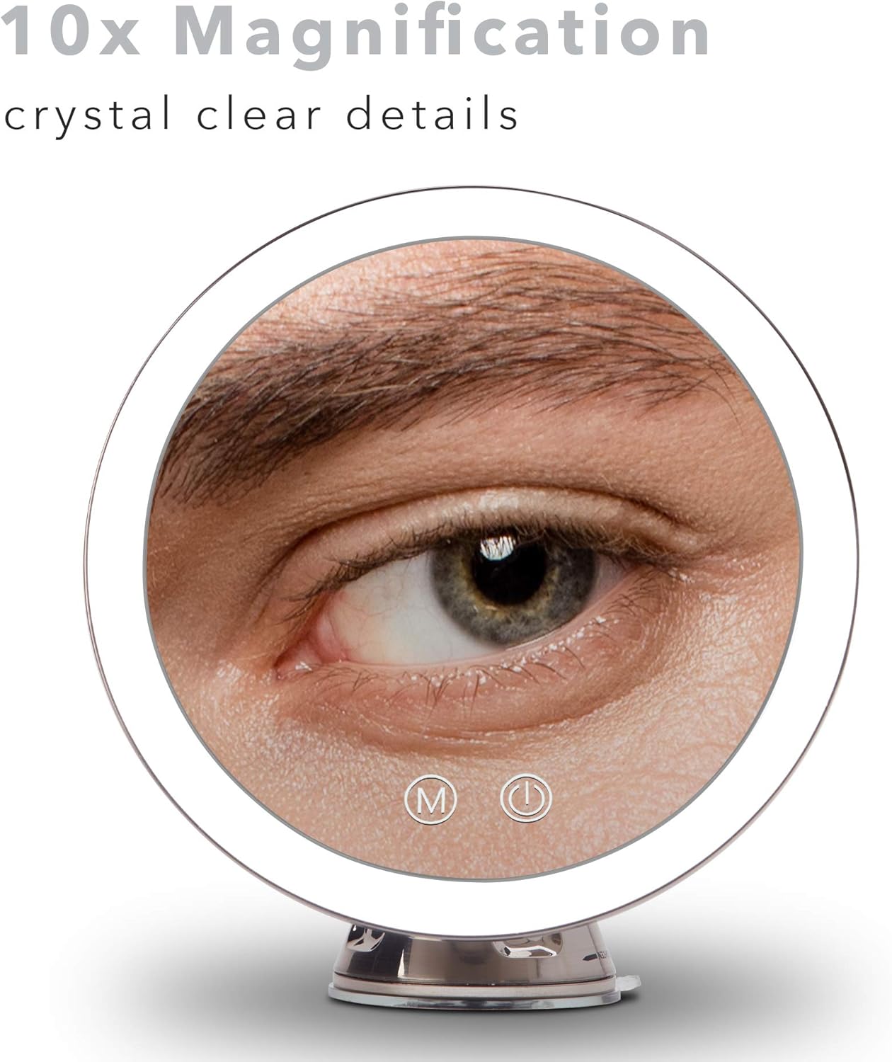 Fancii Lana LED Lighted 10X Magnifying Makeup Mirror – Rechargeable | Dimmable – 8"