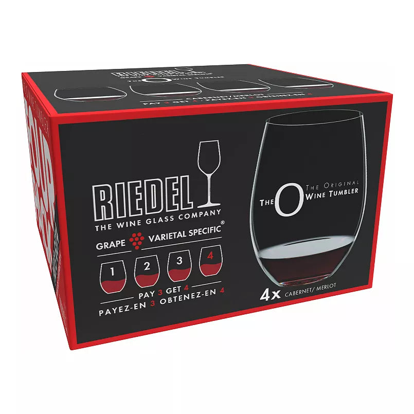 Riedel The O Stemless Cabernet/Merlot Wine Glasses – 21oz – Buy 3 Get One Free