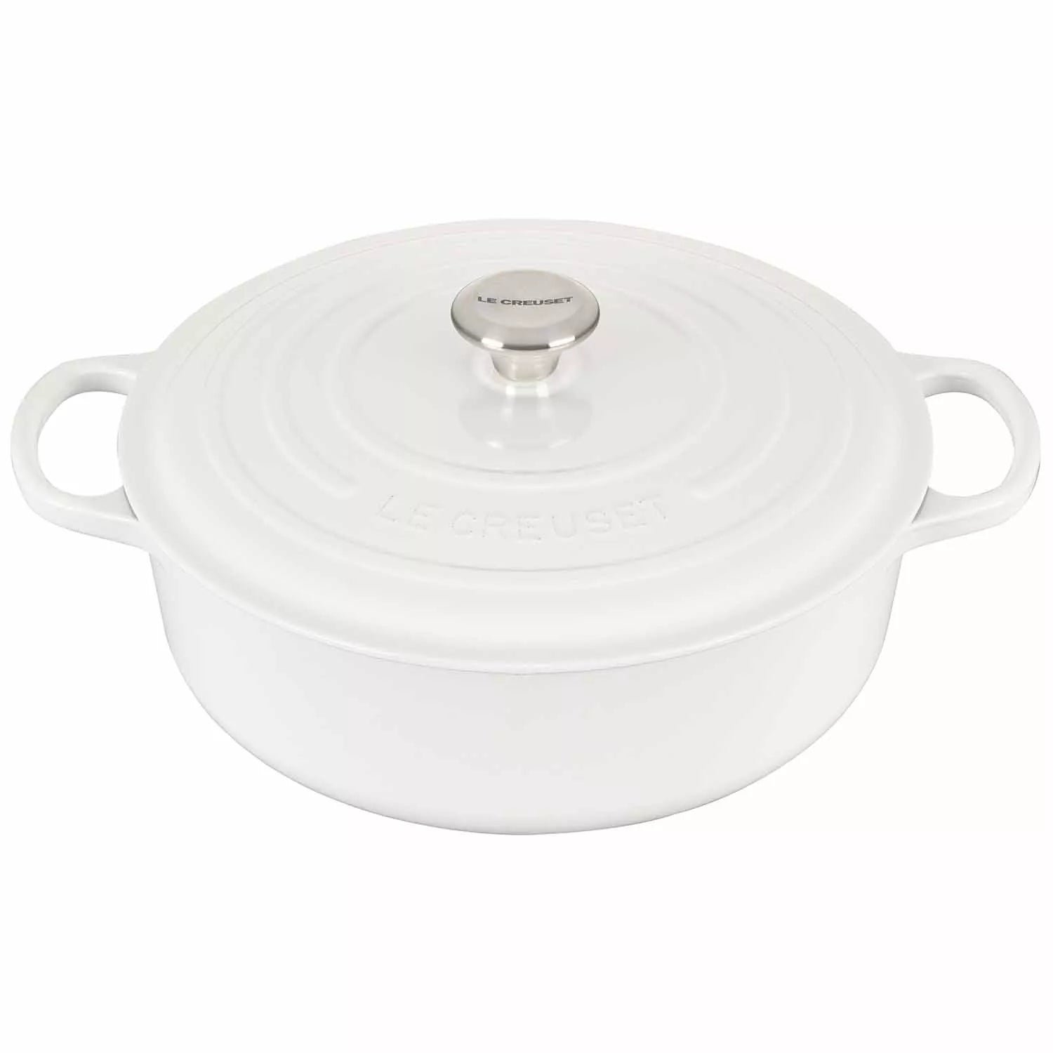Le Creuset Wide Round Oven – SPECIAL – 6.75 QT – White