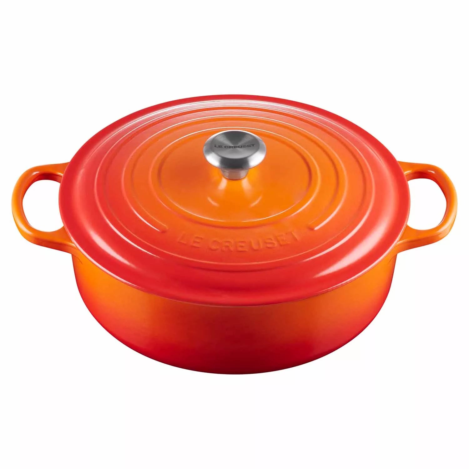 Le Creuset Wide Round Oven – 6.75 QT – SPECIAL – Flame