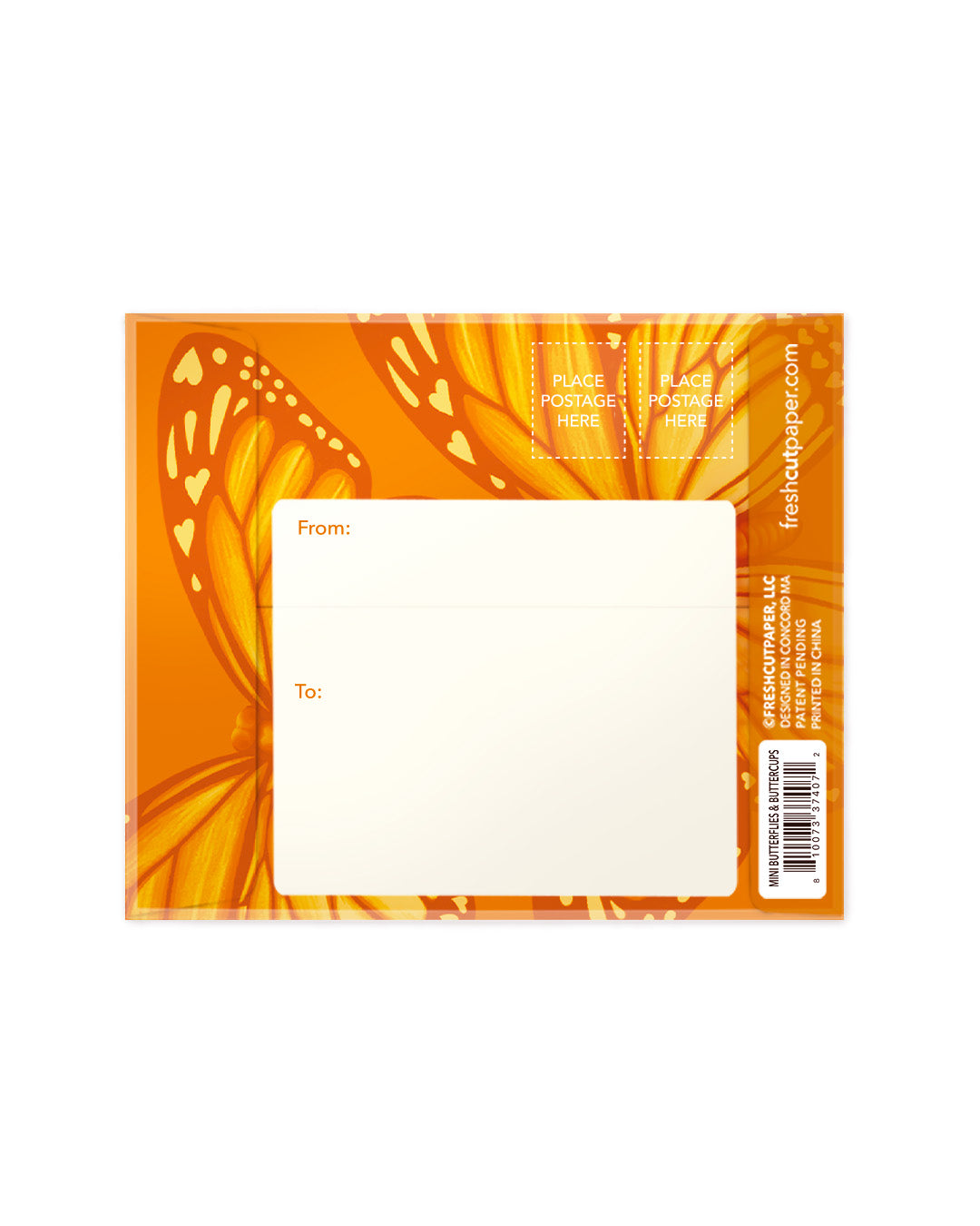 Fresh Cut Paper 3D Pop Up Flower Greeting Note Card – Butterflies & Buttercups – 6" x 5"