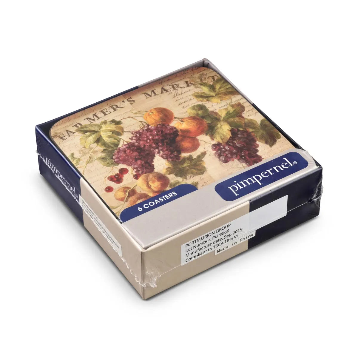 Portmeirmion Square Corkback Coasters – Abundant Fall – Set of 6