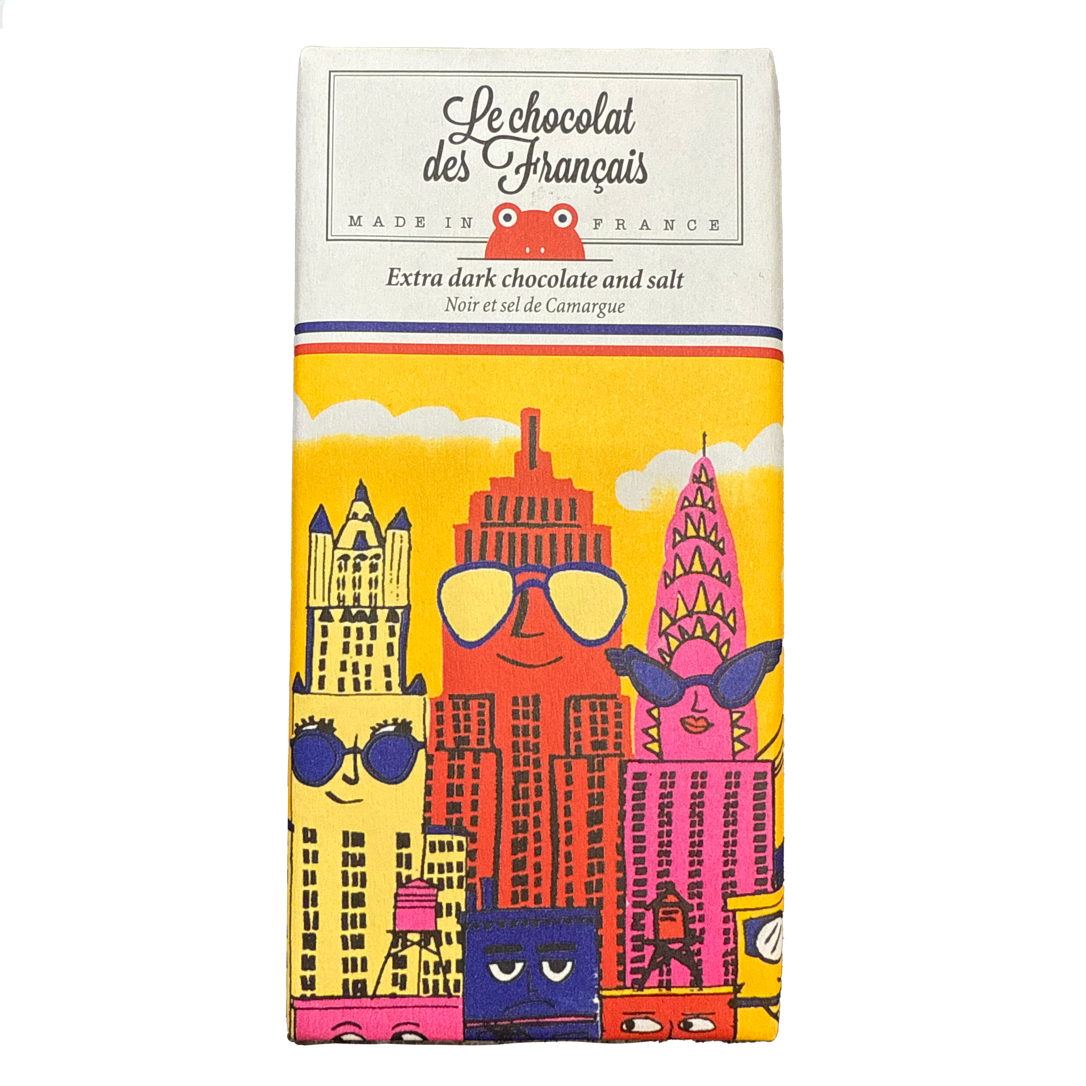 Le Chocolat des Francais – NYC Skyline – Extra Dark Chocolate & Salt – 2.8oz **