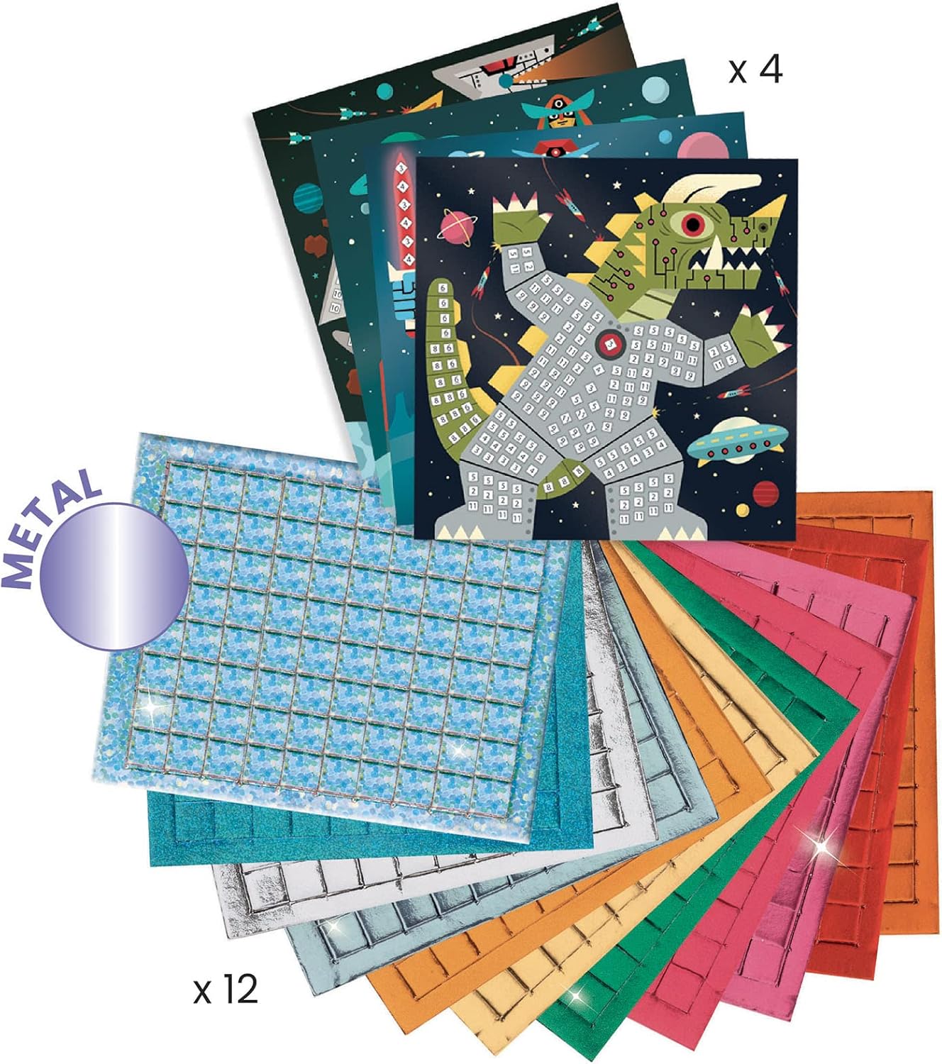Djeco Battle Sticker Mosaic Craft Kit – Space