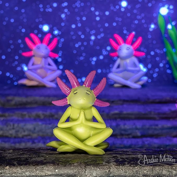 Archie McPhee Meditating Axolotls – Assorted Colors – EACH SOLD SEPARATELY