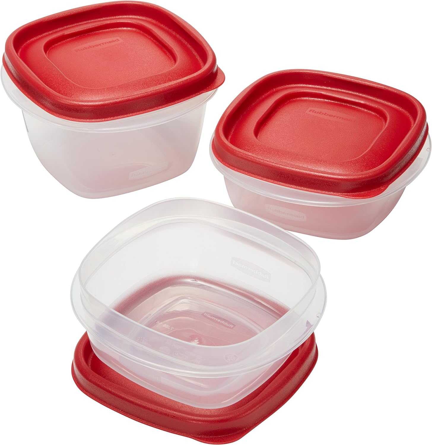 Rubbermaid Easy Find Lids Food Storage Containers – Red – 6-Piece Set