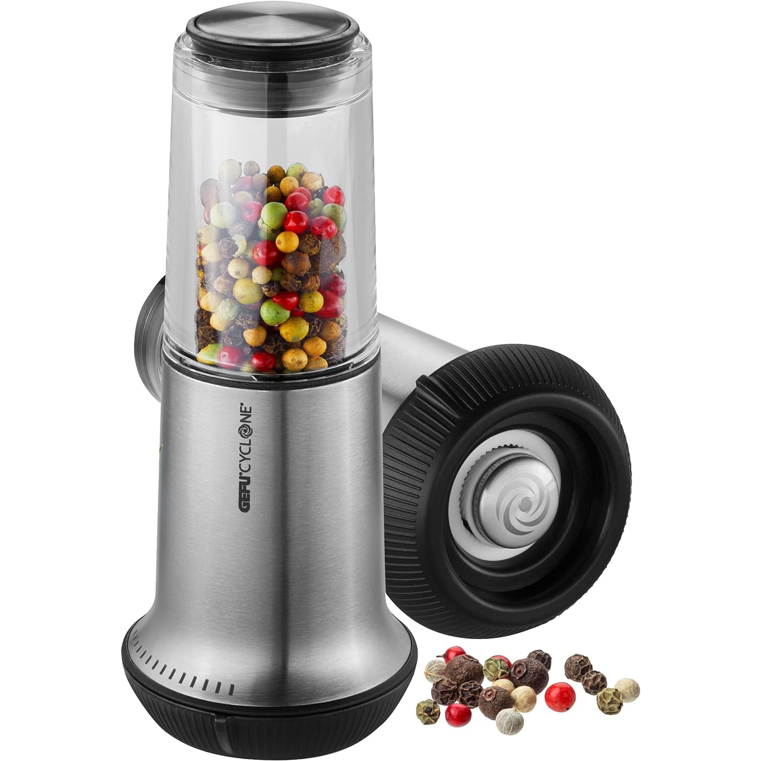 Gefu X-plosion Large Stainless Steel Salt or Pepper Mill – Stainless
