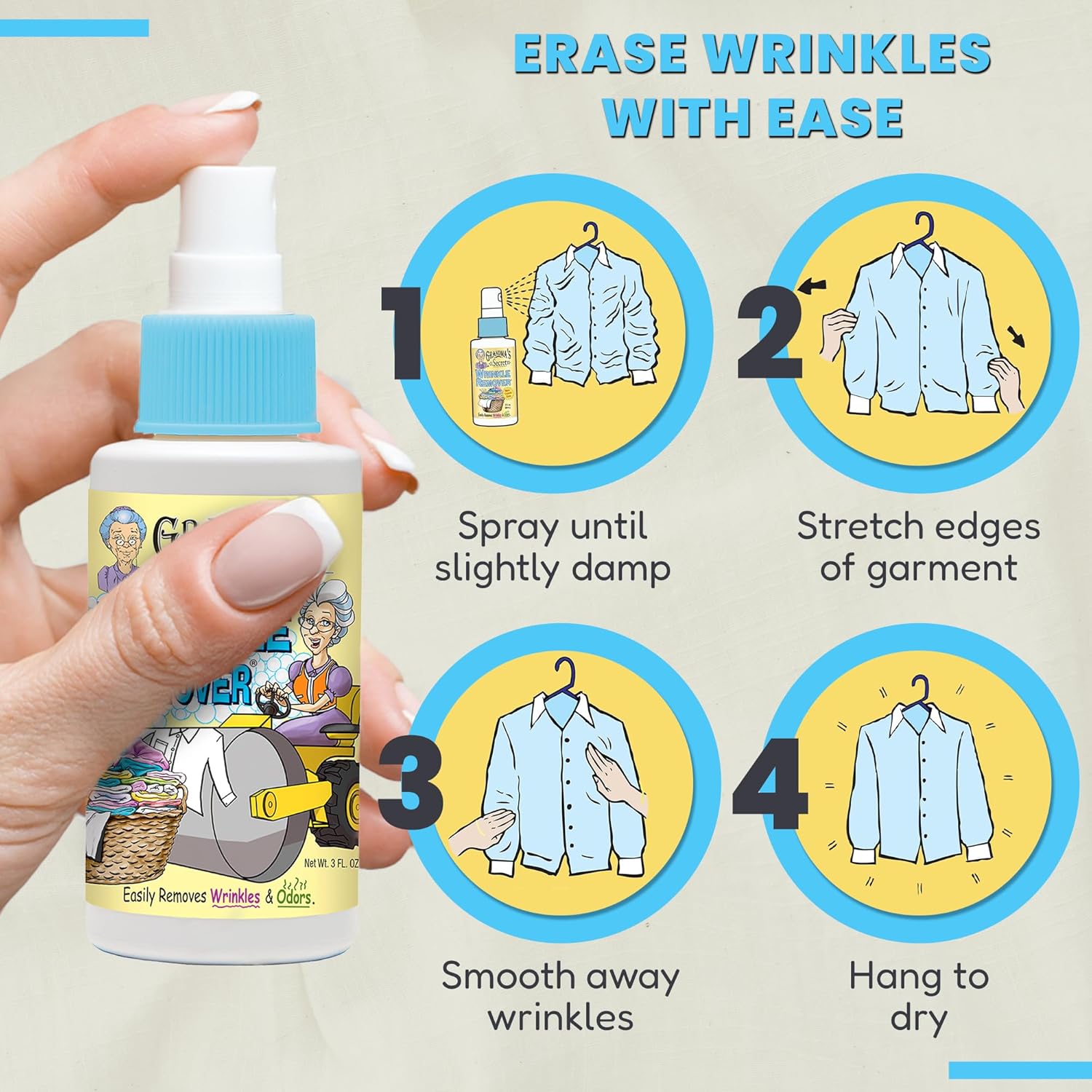 Grandma's Secret Wrinkle Remover Spray – 3oz
