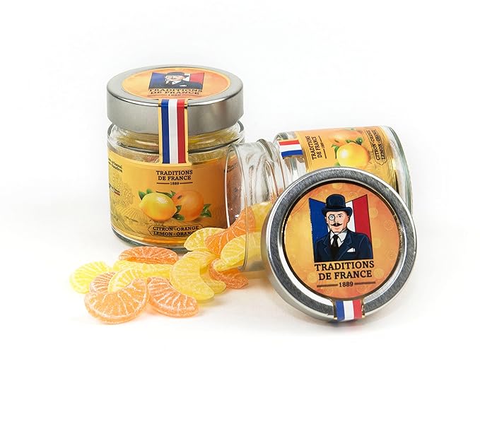 Traditions de France Handmade Hard Candies – Lemon Orange
