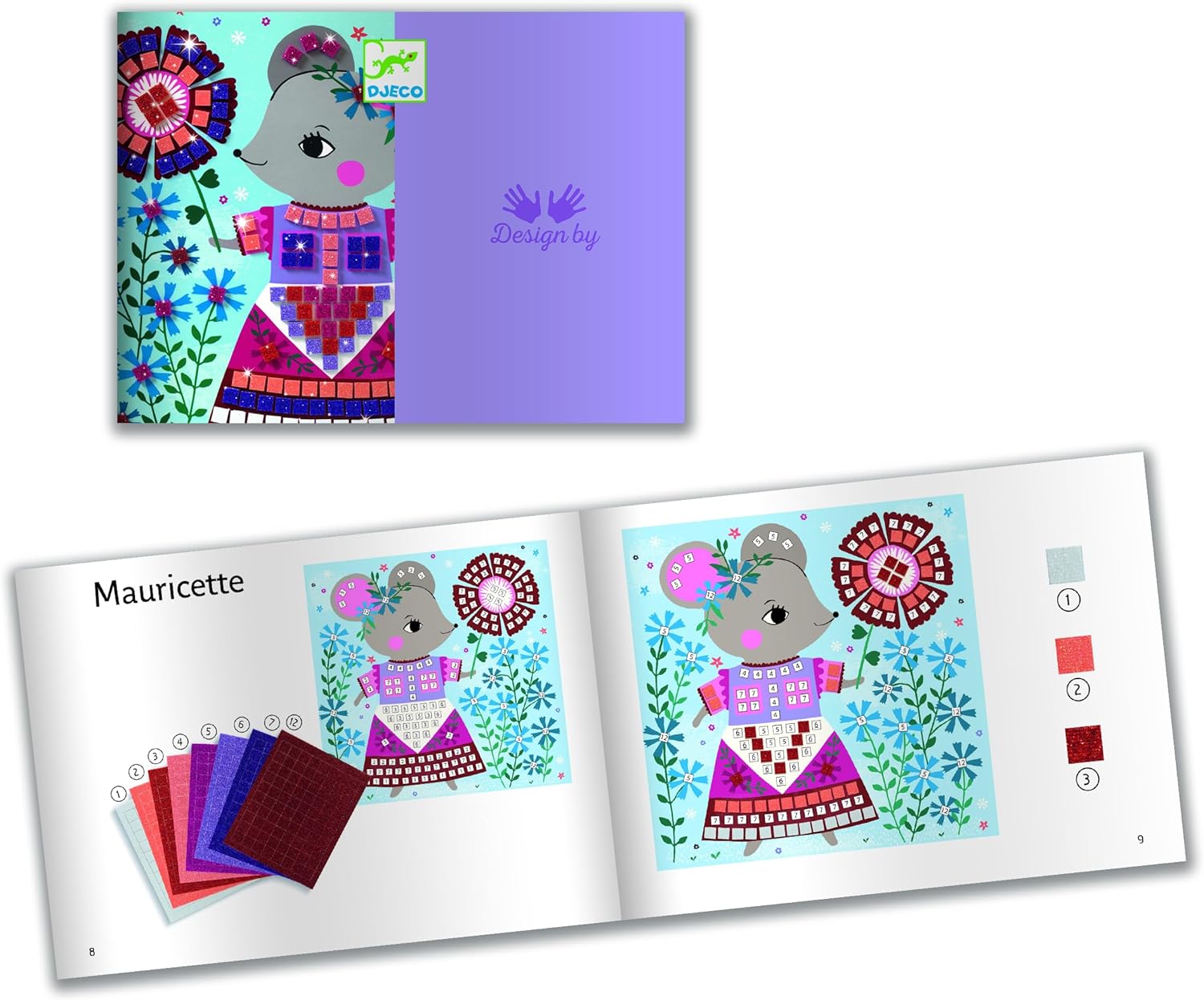 Djeco Mosaic Glitter Craft Kit – Lovely Pets