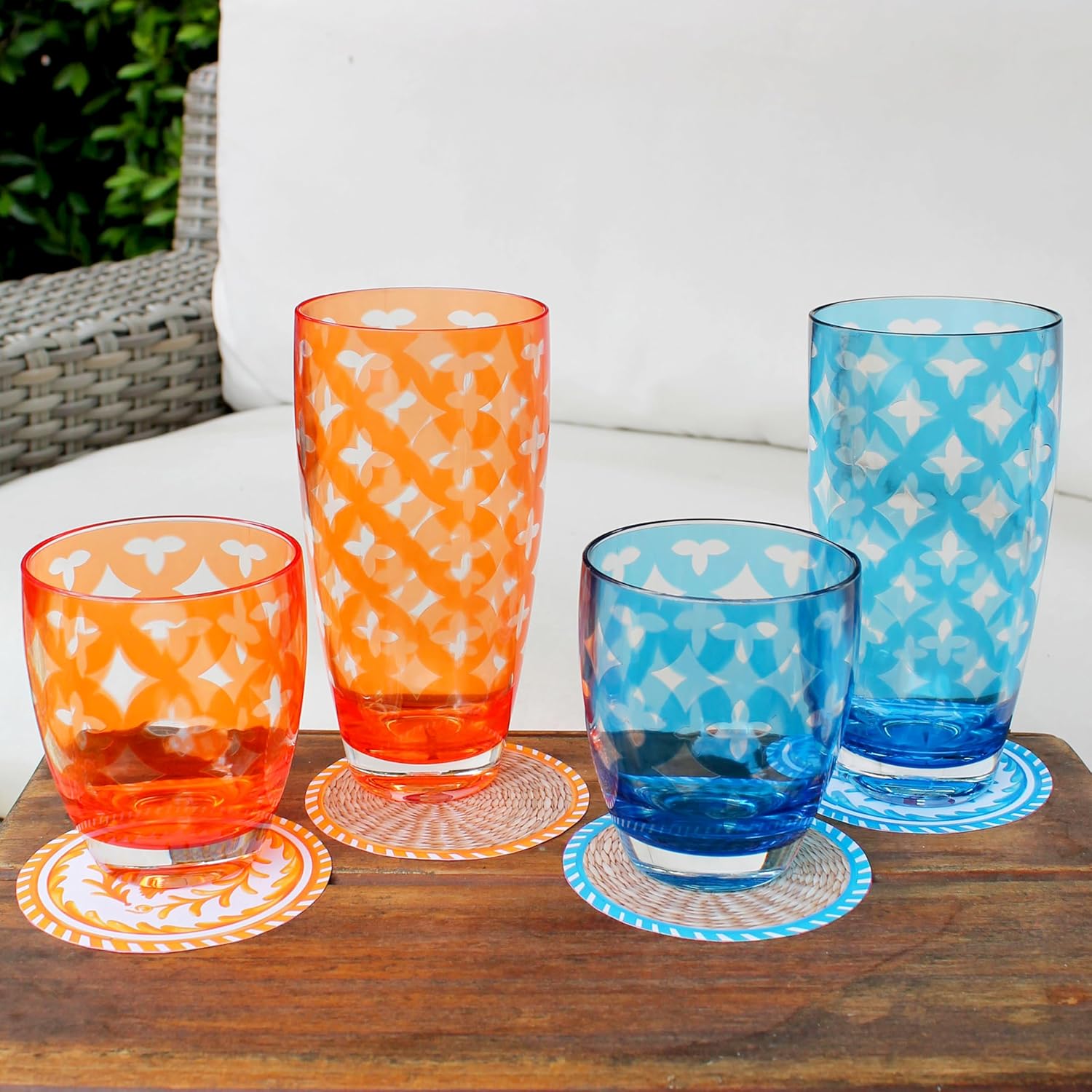 Le Cadeaux Palazzioi Acrylic Tumbler – Orange – 12oz.