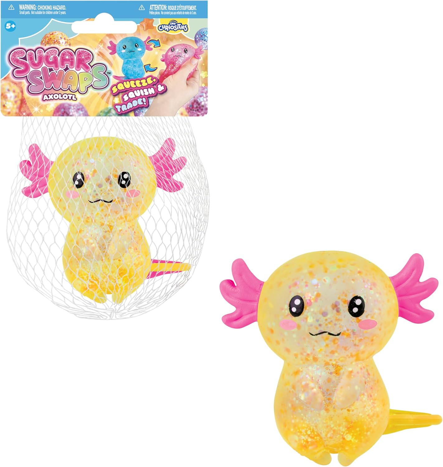 Sugar Swaps Sparklee Axolotl Squishy Toy – Assorted Colors – Each Sold Separately