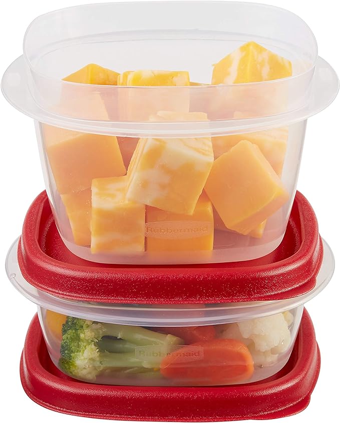 Rubbermaid Easy Find Lids Food Storage Containers – Red – 6-Piece Set