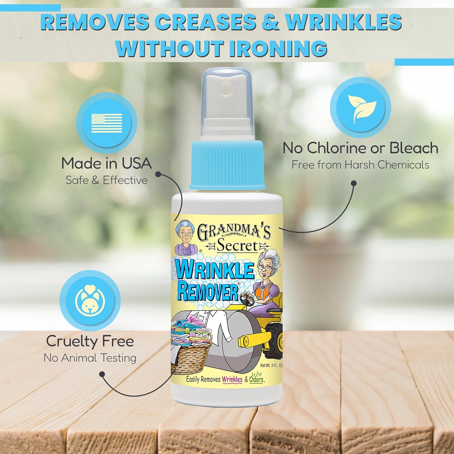 Grandma's Secret Wrinkle Remover Spray – 3oz