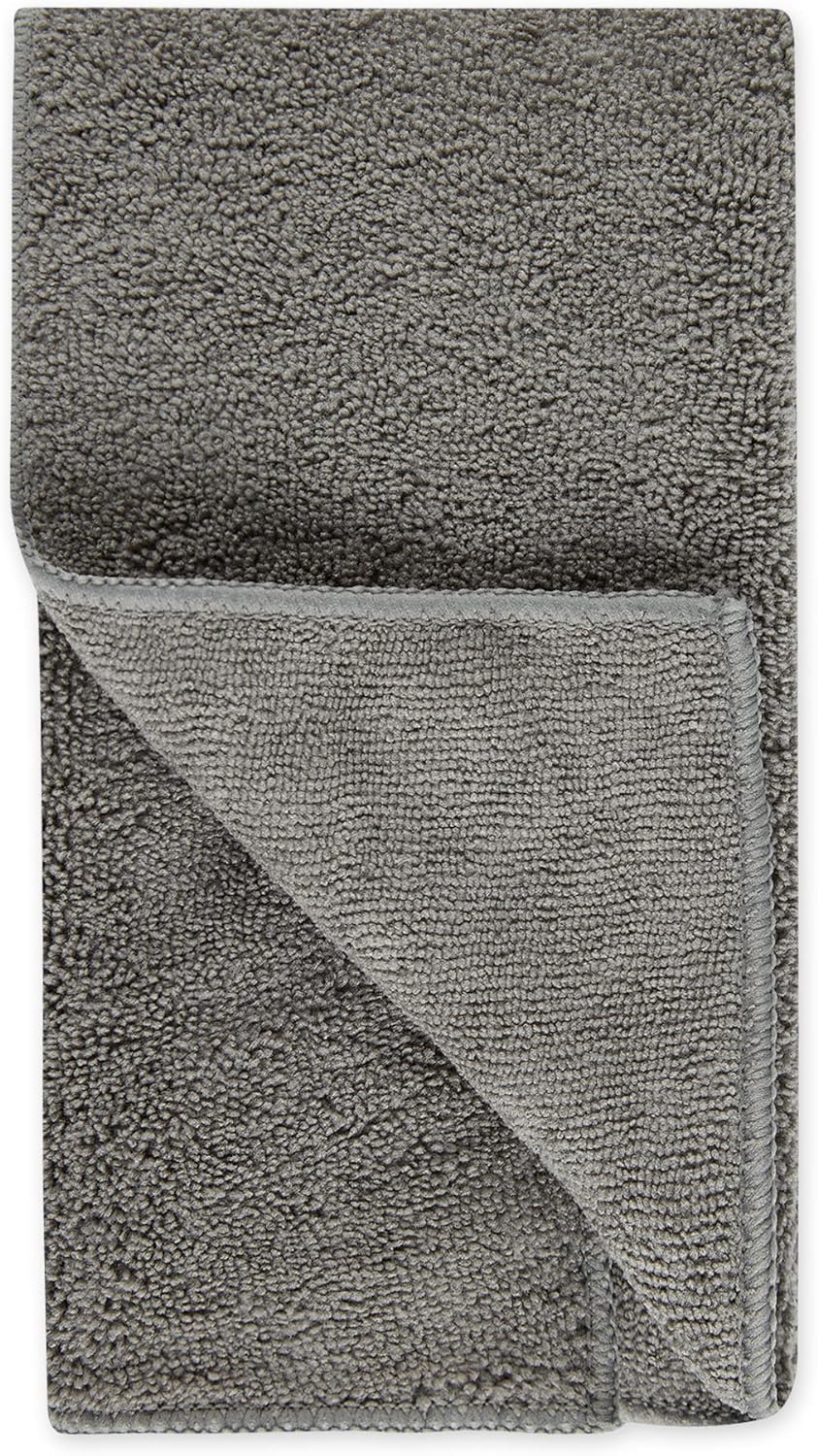 Bone Dry Pet Grooming Towel Embroidered Absorbent Microfiber – 15" x 30" Gray