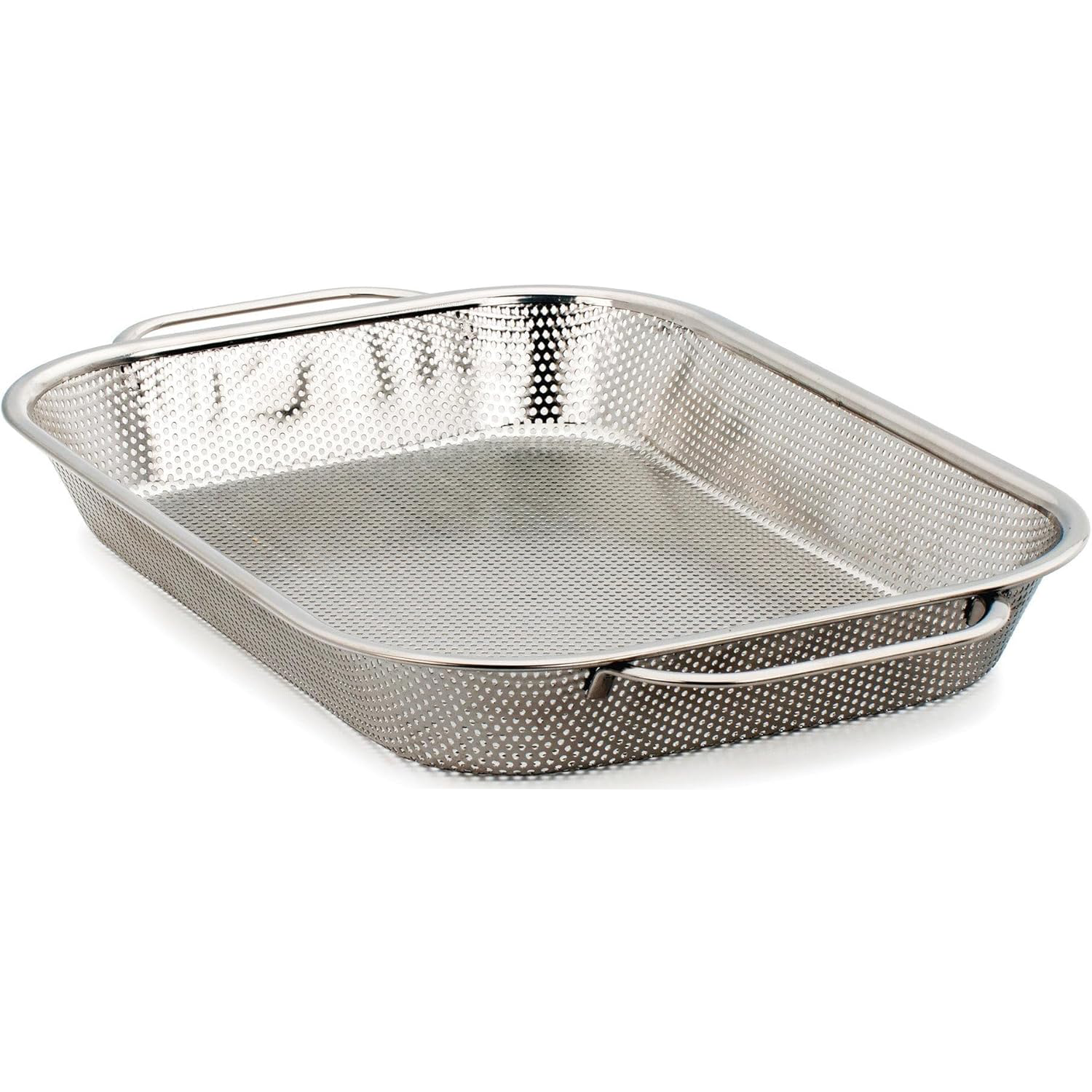 Precision Pierced Stainless Steel BBQ Roasting Pan – 17.5 x 11