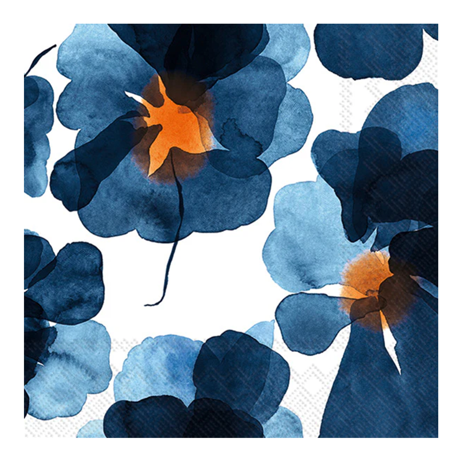 Marimekko Valssi Cocktail Beverage Napkins – Blue– 20pk