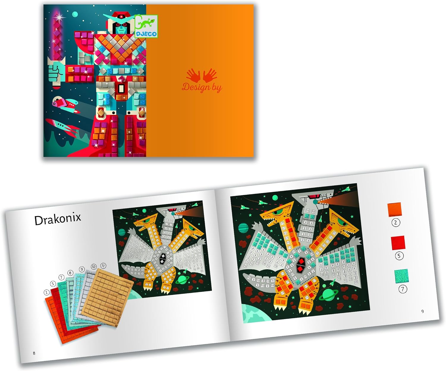 Djeco Battle Sticker Mosaic Craft Kit – Space