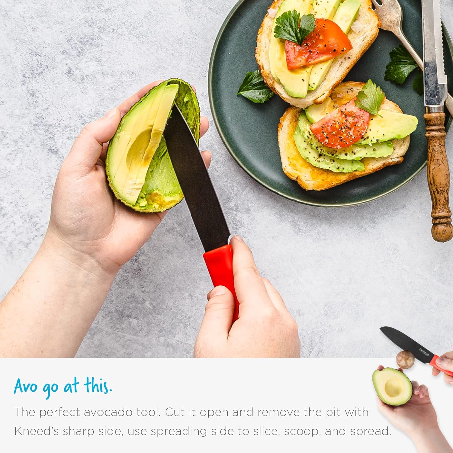 Dreamfarm Kneed Multi-Purpose Knife and Spreader – Red