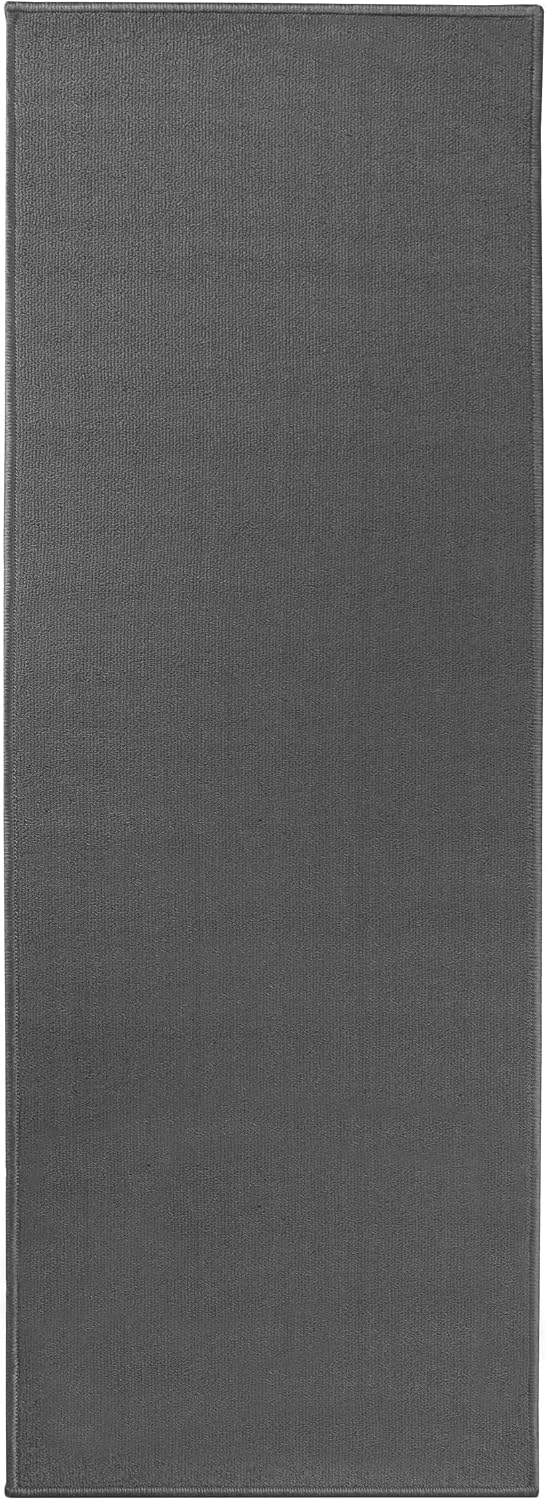 Ritz Washable Stain Resistant Kitchen Runner with Latex Backing – Graphite – 20" x 60"