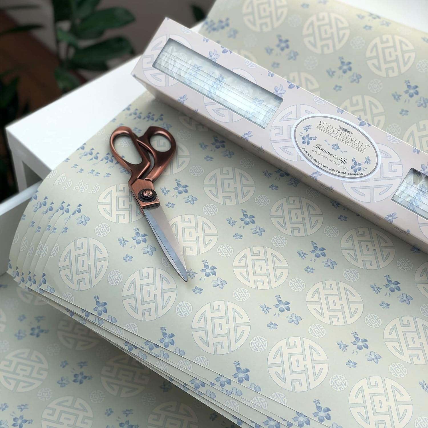 Scented Non-Adhesive Drawer Liners – Jasmine & Lilly – 6 Sheets