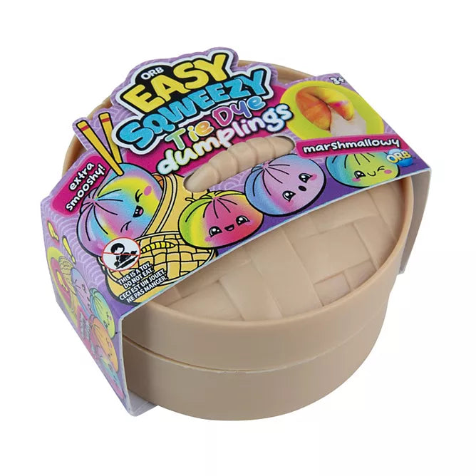 ORB Easy Sqweezy Tie Dye Dumplings Squishy Toy – Assorted Colors – Each Sold Separately