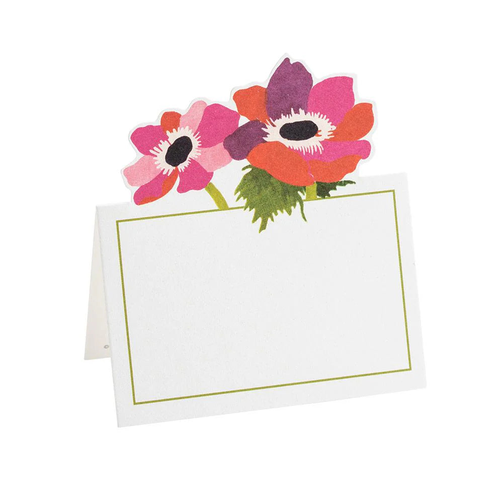 Caspari Poiret Floral Die-Cut Place Cards – 8pk