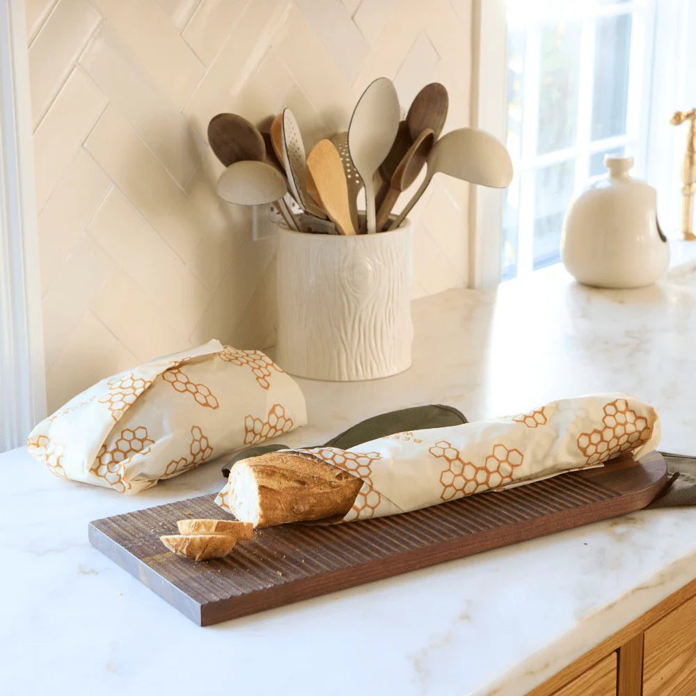 Bees Wrap Eco Friendly Food Storage Bread Wrap – Honeycomb