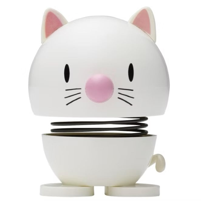 Hoptimist Bobblehead Figure – 3"– White Cat